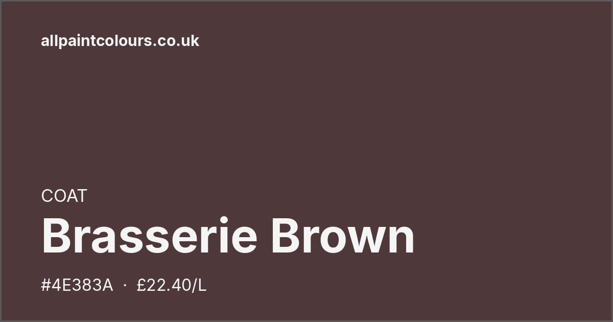Brasserie Brown by Coat — alternatives, matches & prices ...