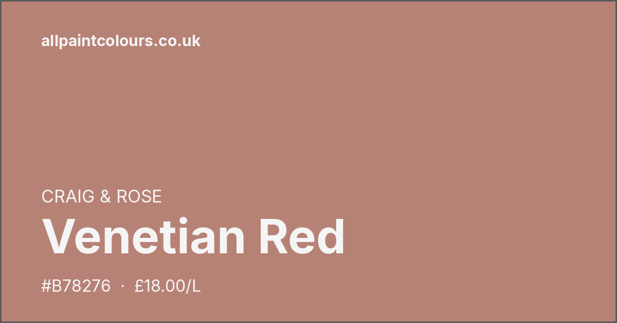 Red Rose Alternative Venetian Red by Craig & Rose — alternatives, matches & prices ...