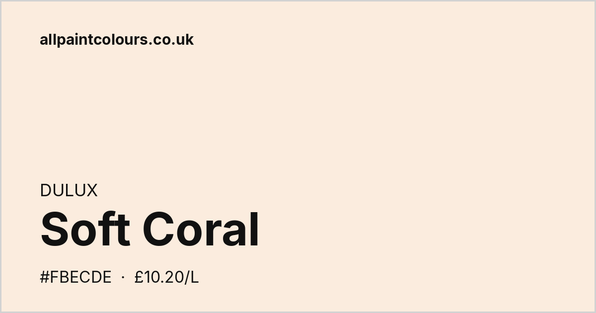Dulux Soft Coral BS 4800 equivalent — nearest BS 4800 codes ...
