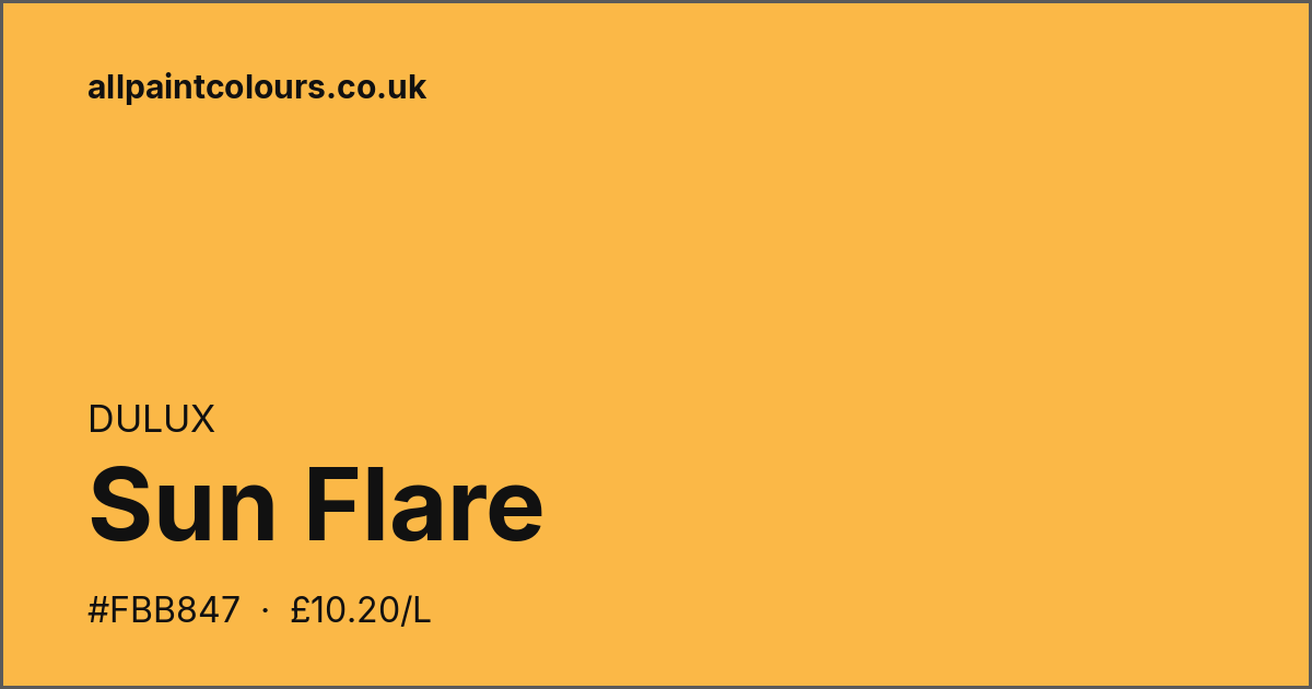 Sun Flare Color Sun Flare by Dulux — alternatives, matches & prices | allpaintcolours.co.uk