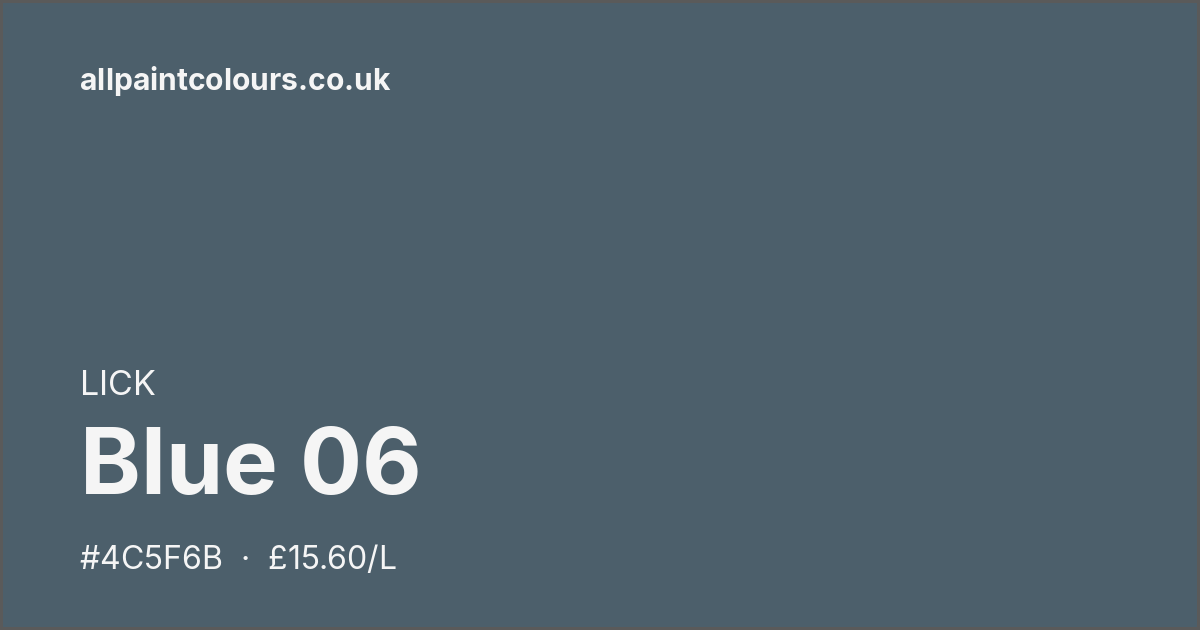 Blue 06 by Lick — alternatives, matches & prices | allpaintcolours.co.uk