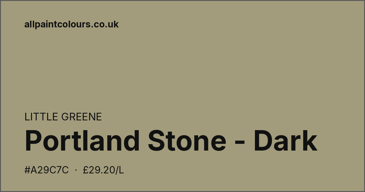 Portland Paint Samples Portland Stone - Dark by Little Greene — alternatives, matches & prices ...