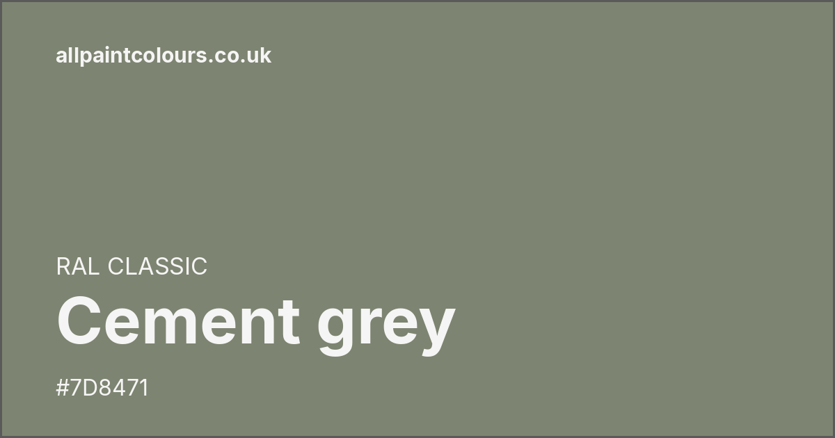 Cement grey by RAL Classic — alternatives, matches & prices ...